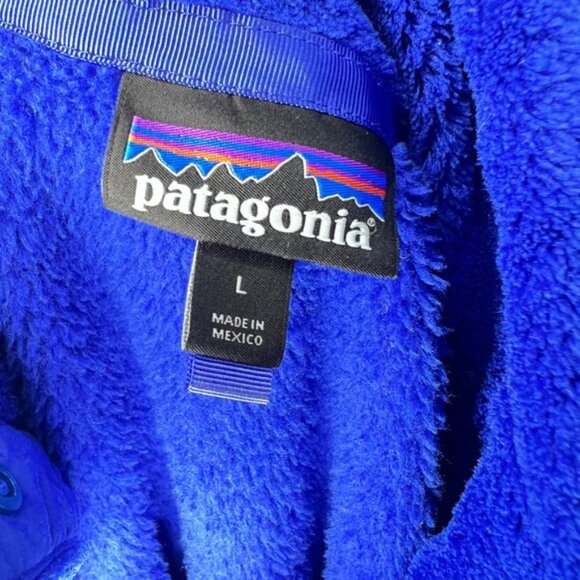 Patagonia Re-Tool Half Snap Fleece Pullover Sweater Royal Blue L - Picture 4 of 4